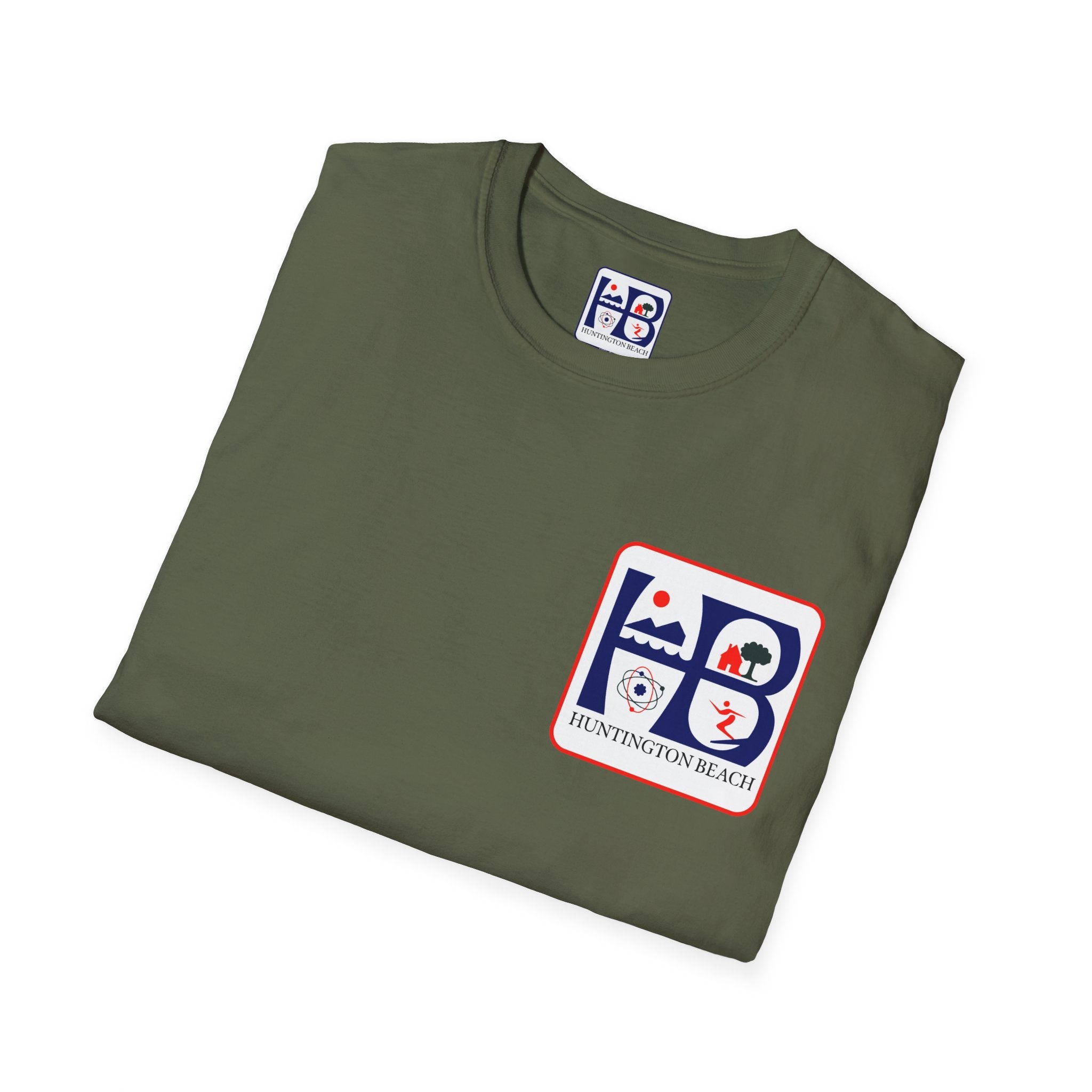 Huntington Beach Retro HB Logo T-Shirt  (printed 3 places)
