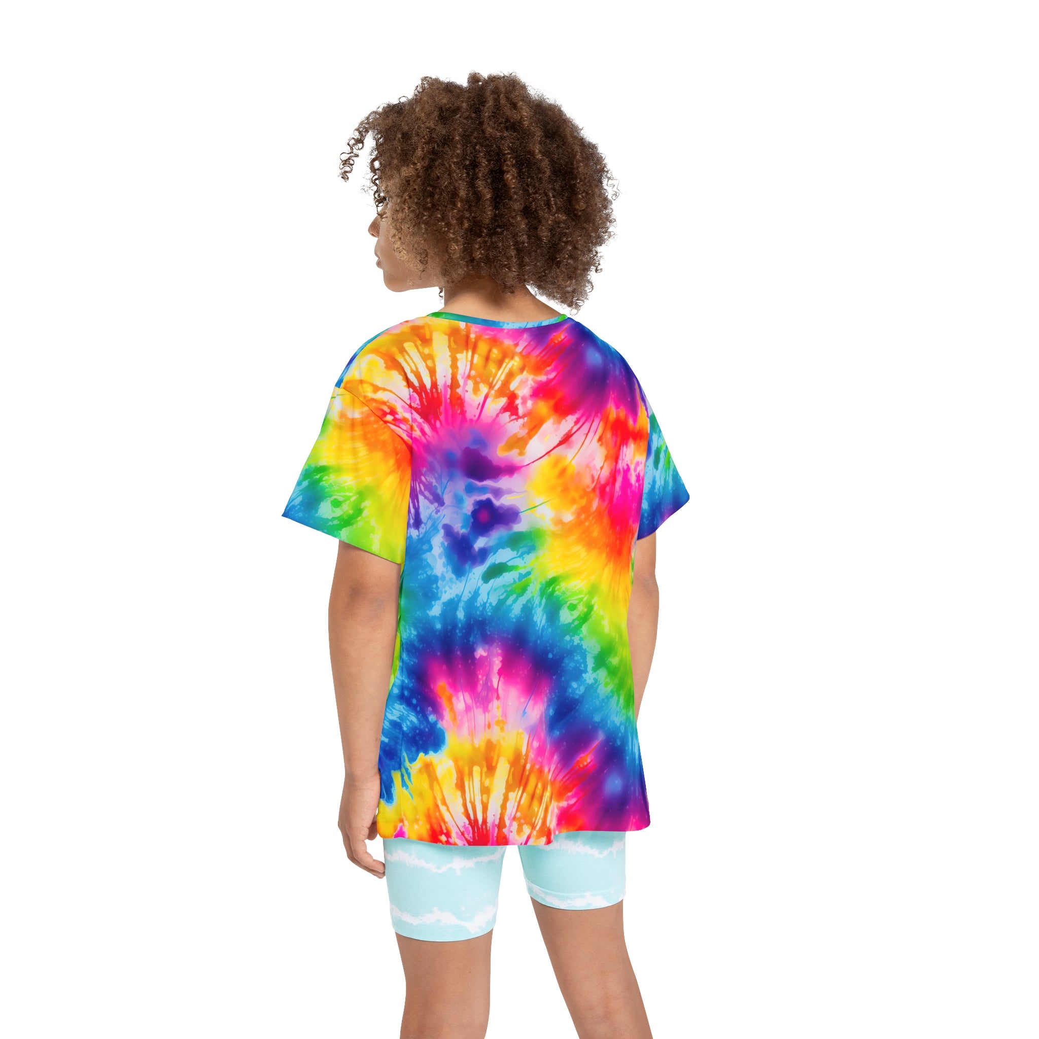 Kids Tie-Dye Sports Jersey — Vibrant All-Over Print Active Tee