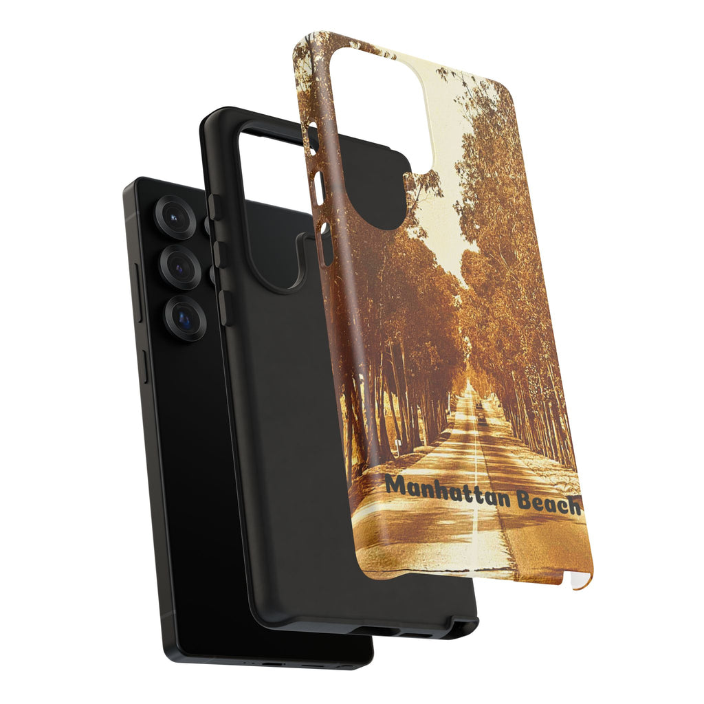 Phone Cases Manhattan Beach Rosecrans Ave Early 60's Tough Cases 90266 California, iPhone Samsung Google Pixel Protective Cover, Vintage