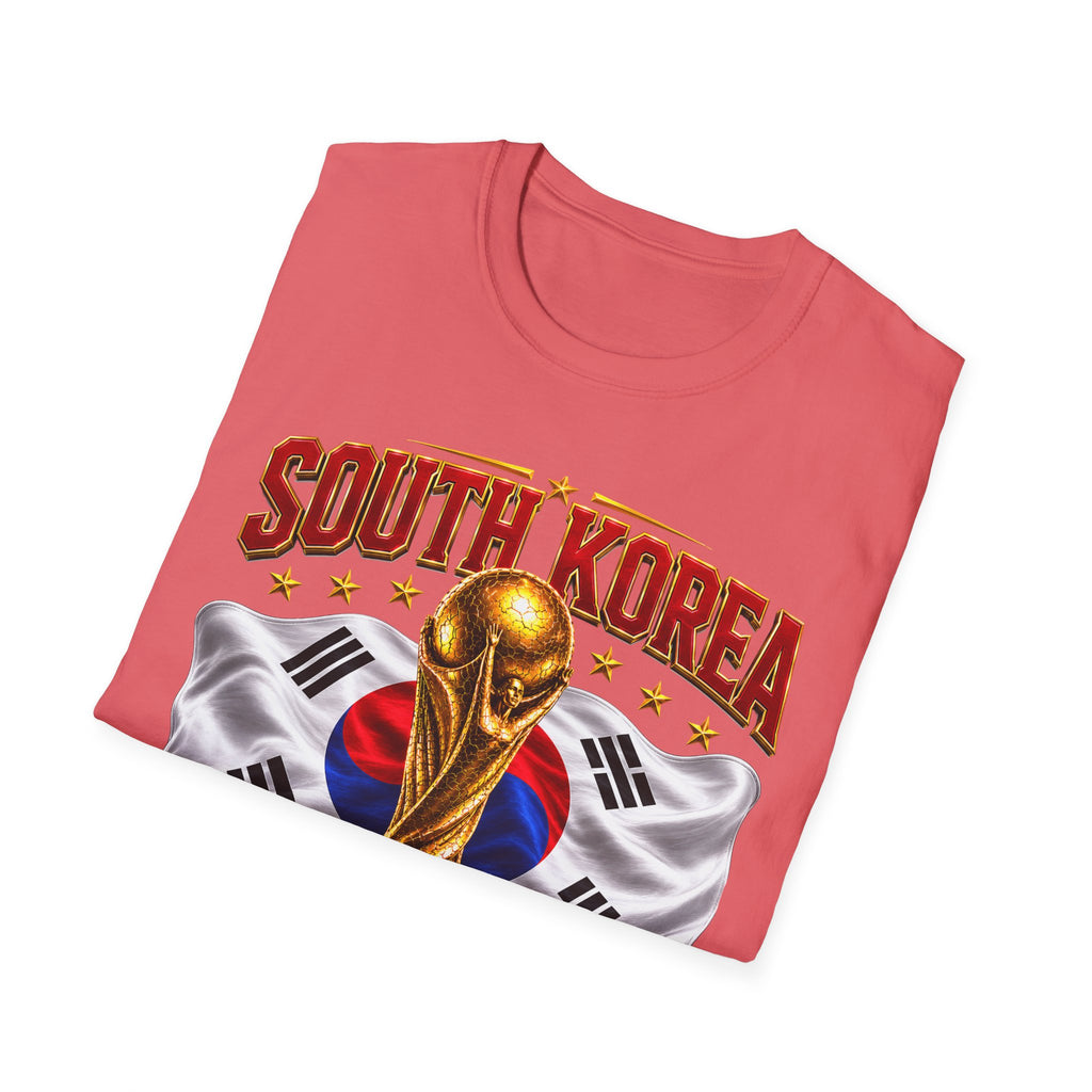 South Korea 2026 Soccer World Cup T-Shirt — Korean Flag & Trophy Football Fan Tee