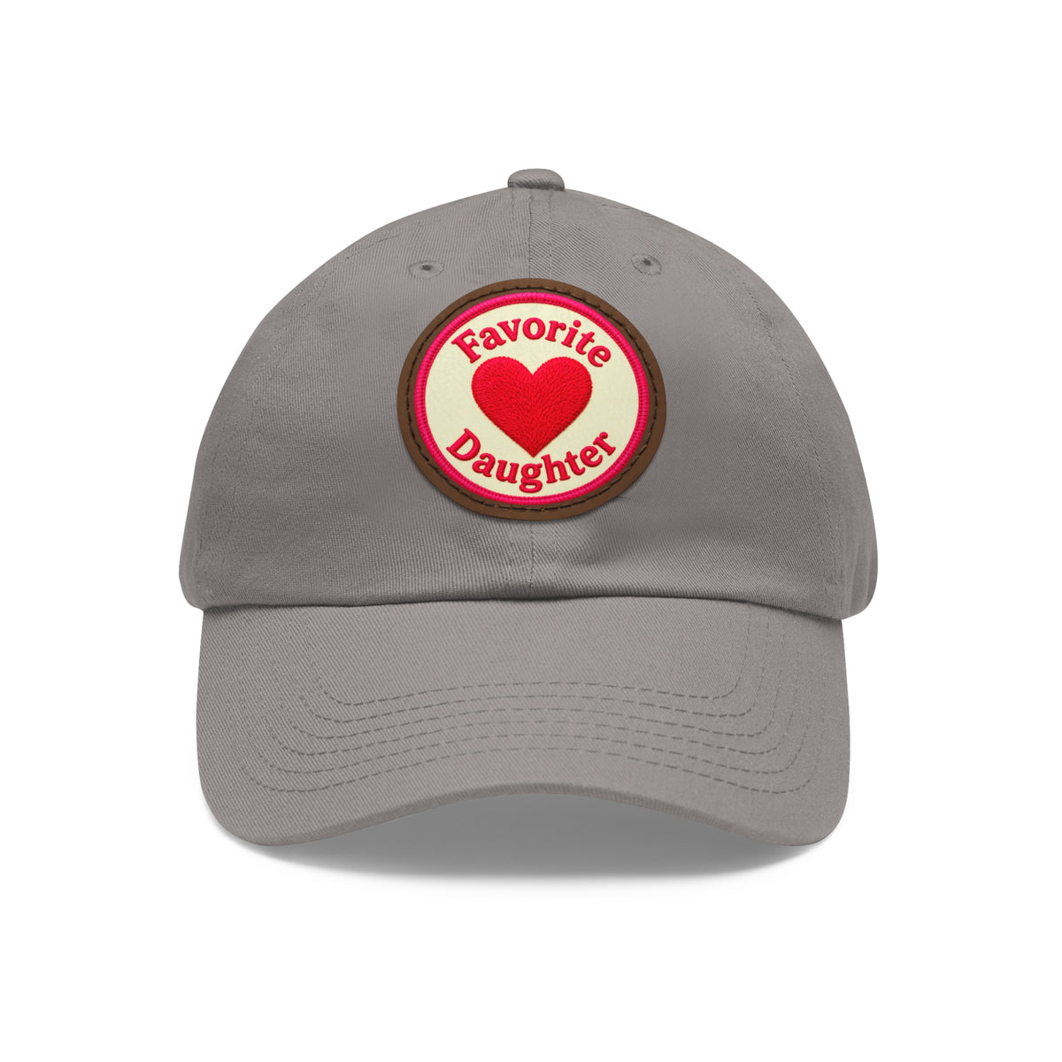 Mom and Daughter Hat — "Favorite Daughter" Leather Patch Cap