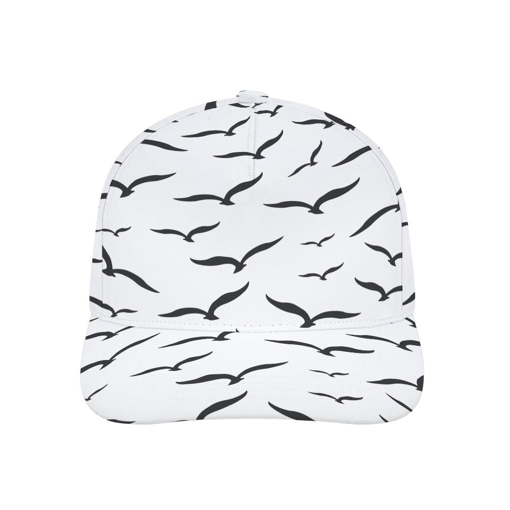 Ocean Nautical Bird Scene lite gray hat cap Free Shipping