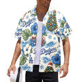 Dodgers Christmas Men's All Over Print Hawaiian Shirt Made In USA Ships to USA Only