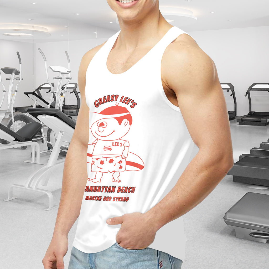 Greasy Lee's Marine Street Manhattan Beach Men's Tank Top Made in USA IYKYK