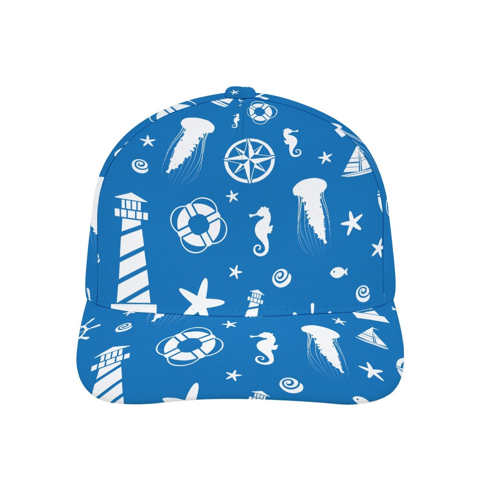 Blue Ocean Nautical Scene Baseball Cap Free Shipping