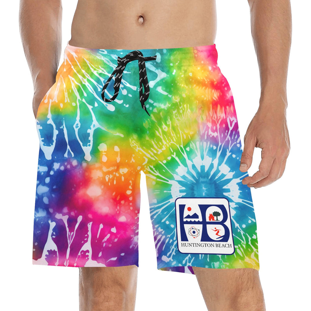 Huntington Beach California Men's Mid-Length Beach Shorts
