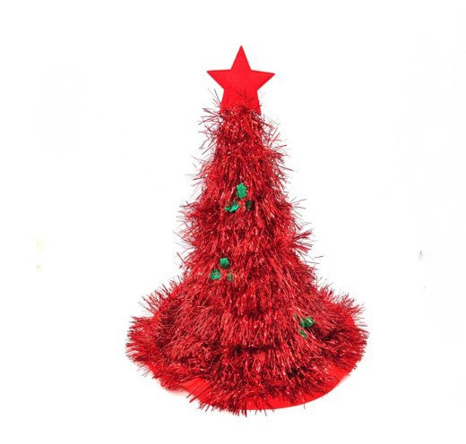Christmas hat, non-woven fabric, rain silk, Christmas tree decoration supplies, props, party hats, Christmas gifts