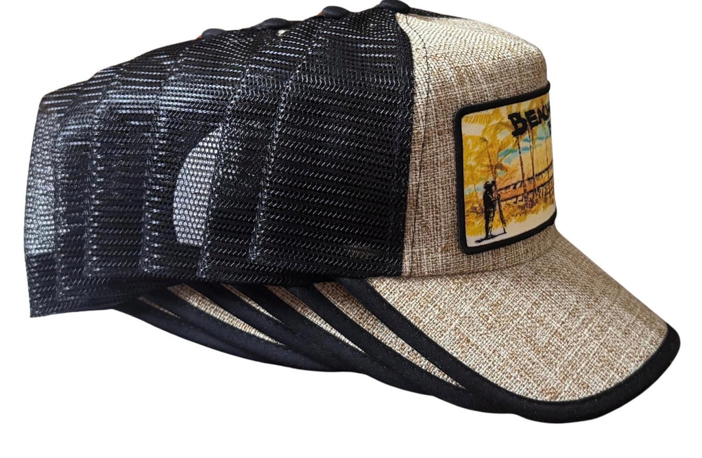 Beach Bum Burts 🏖️  Custom One of a Kind - Thatch Look Style Hat