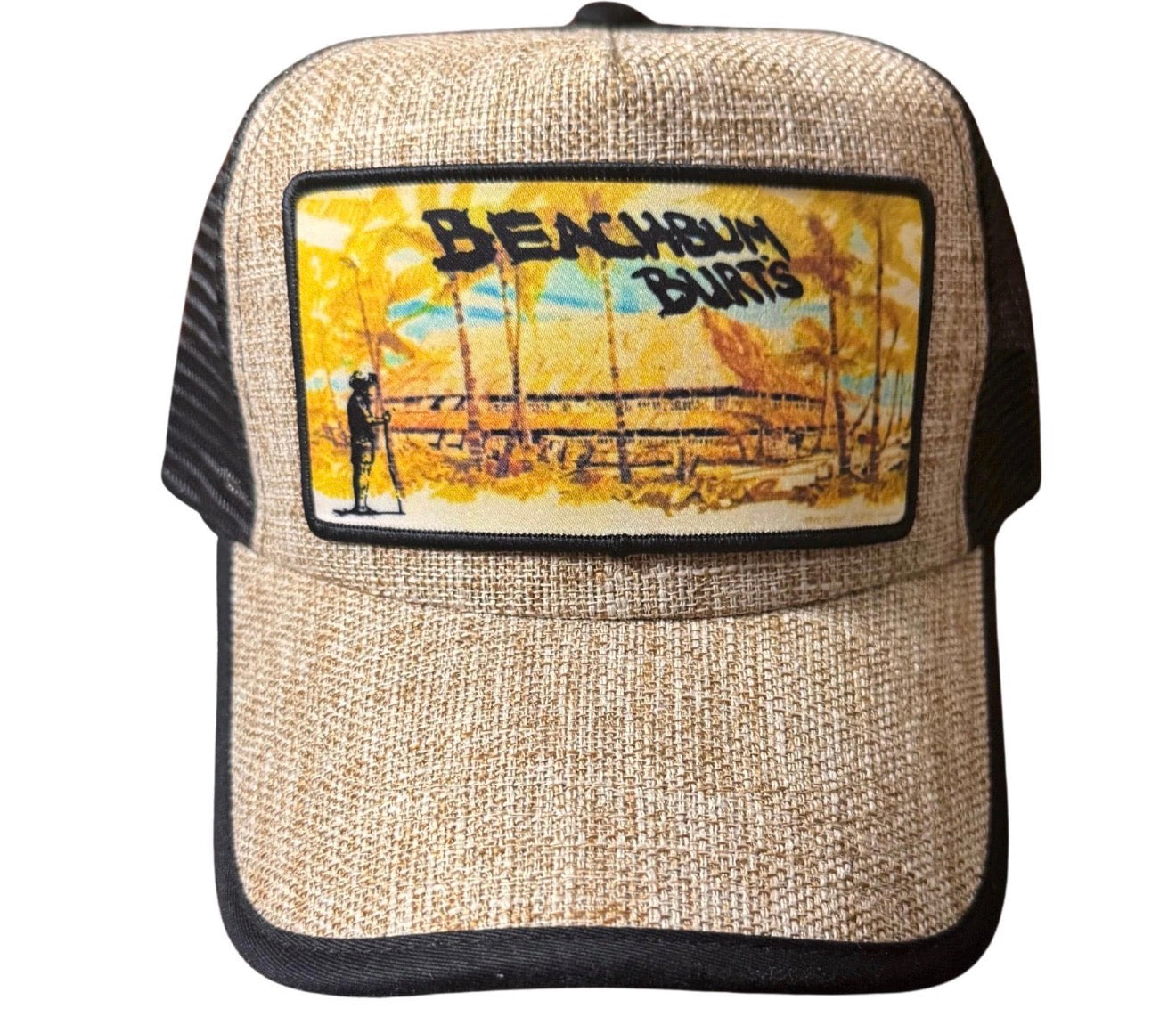 Beach Bum Burts 🏖️  Custom One of a Kind - Thatch Look Style Hat