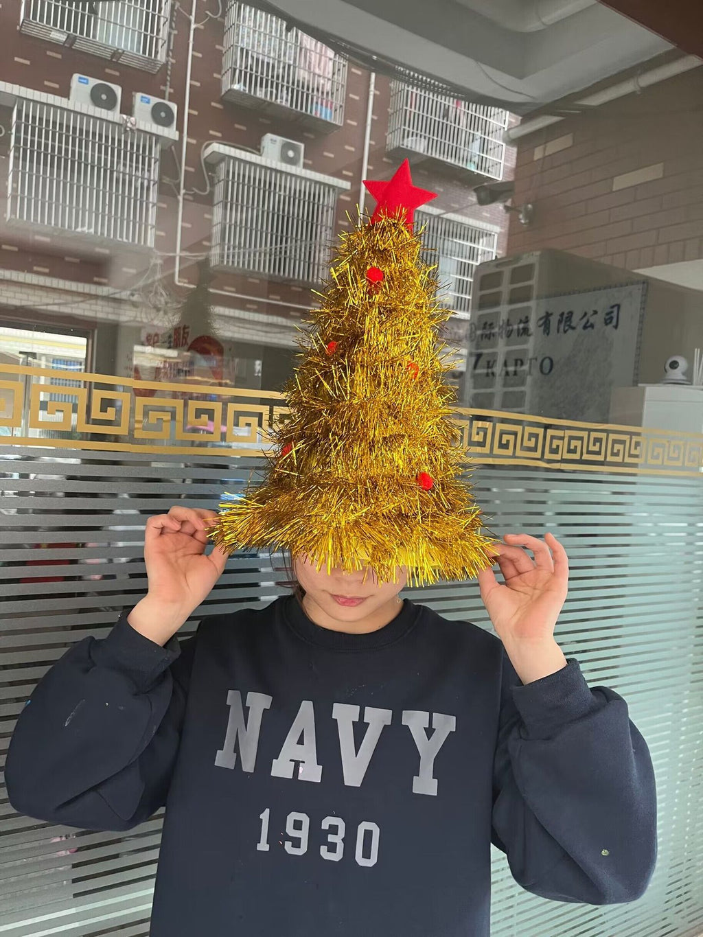 Christmas hat, non-woven fabric, rain silk, Christmas tree decoration supplies, props, party hats, Christmas gifts