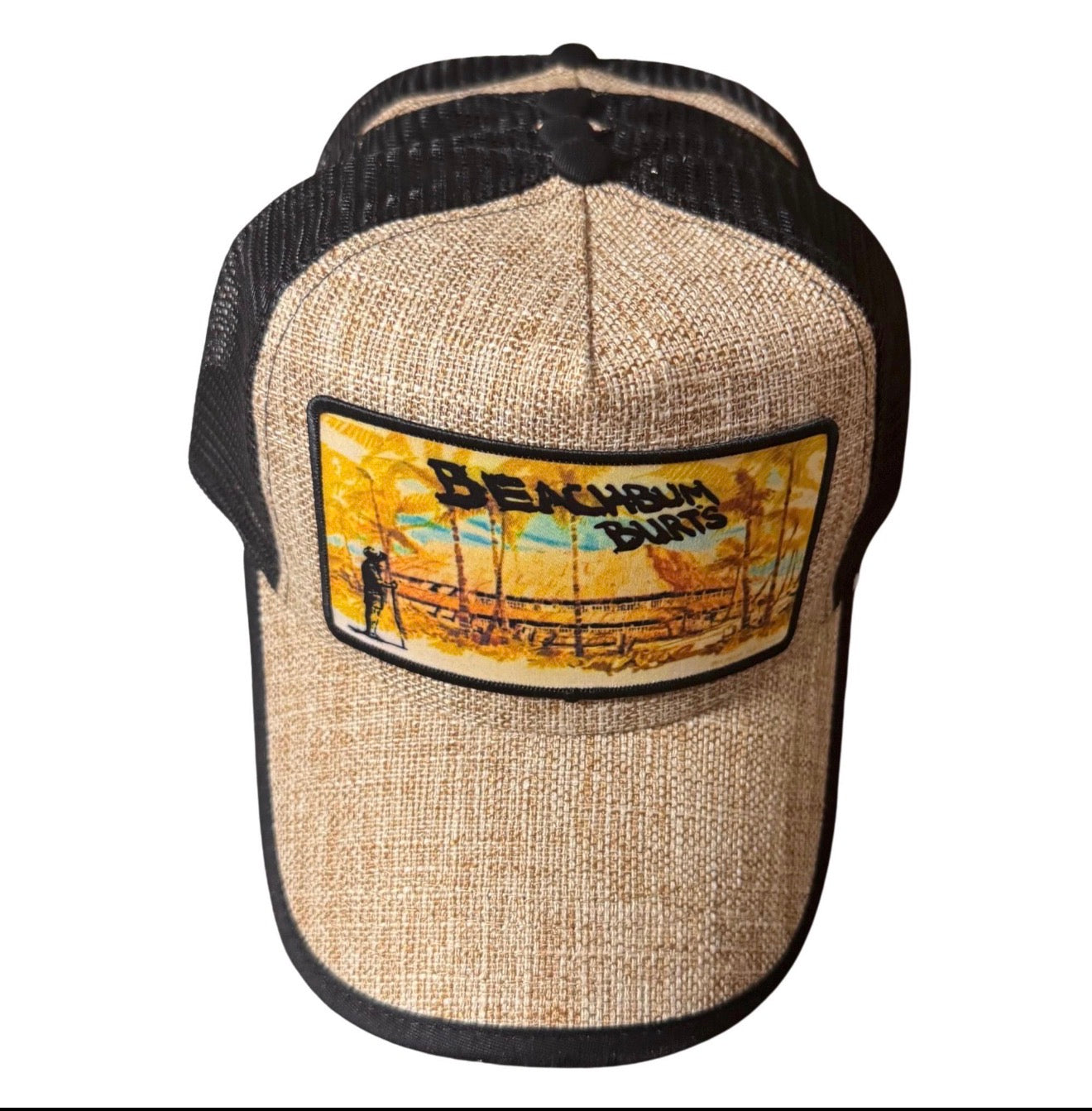 Beach Bum Burts 🏖️  Custom One of a Kind - Thatch Look Style Hat