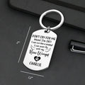 Stainless steel memorial keychain with engraved quote for Daddy, personalized dog memorial gift, 2'' x 1.2''