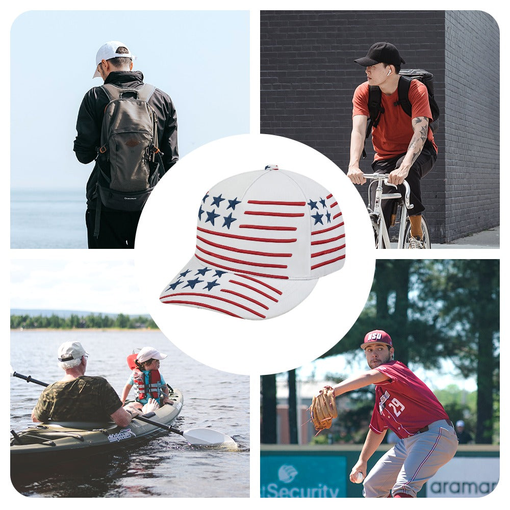 American Flag Style Baseball Cap