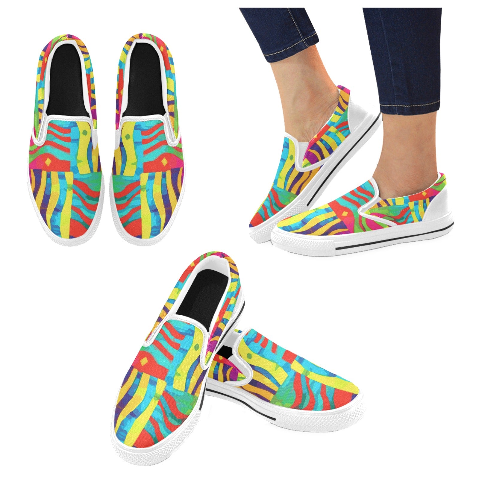 Kids Art Slip-on Canvas Kid's Shoes (Big Kid)
