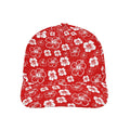 Red Hawaiian Print Baseball Cap Free Shipping