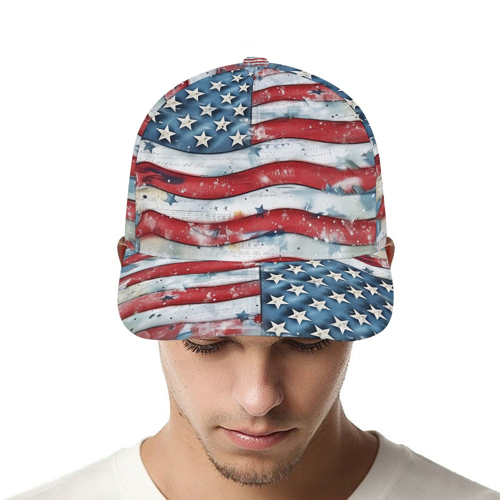 American Flag 1776 - 2026 Old School Baseball Cap  Free Shipping USA