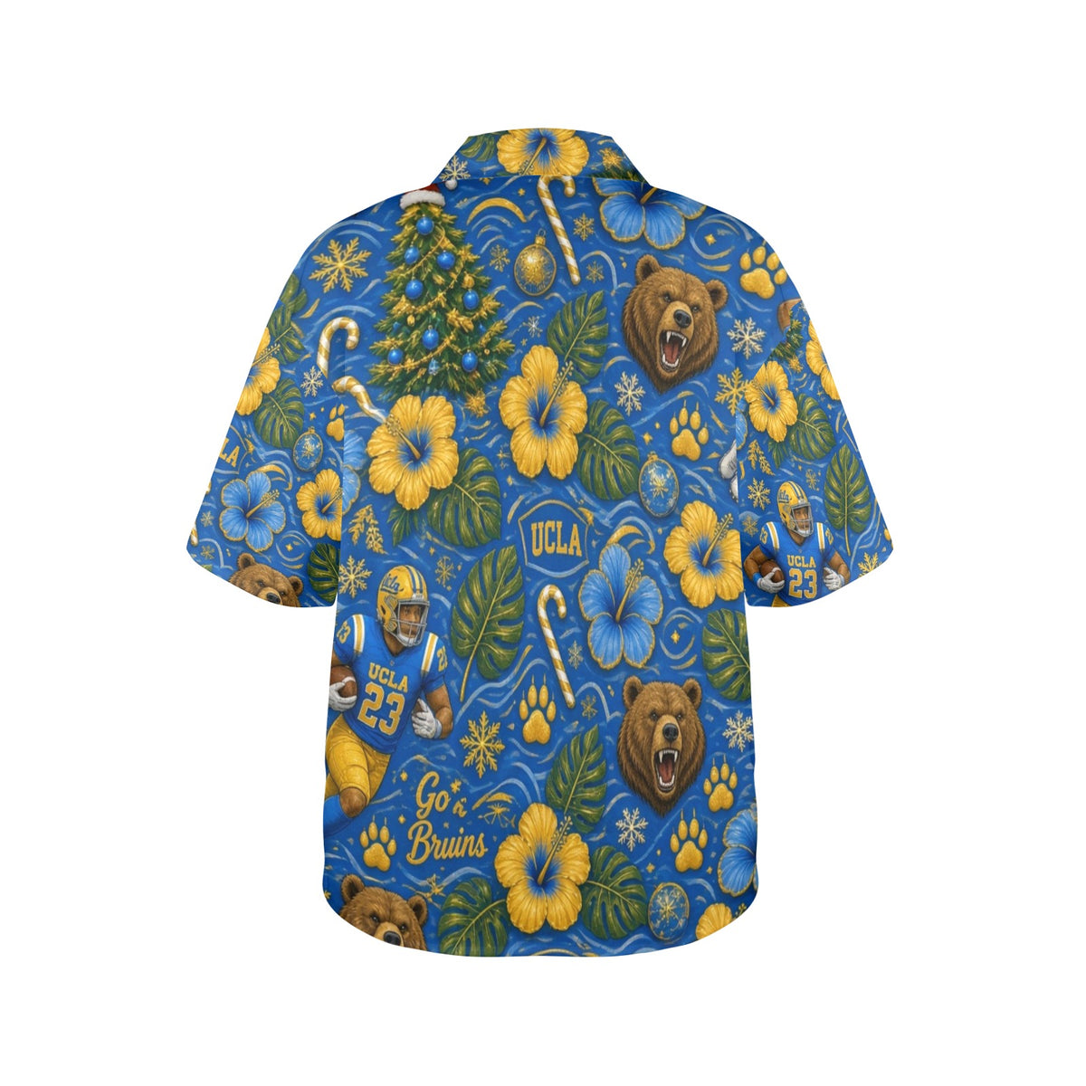 UCLA Christmas Women's All Over Print Hawaiian Shirt （Made in USA Ships to USA Only）