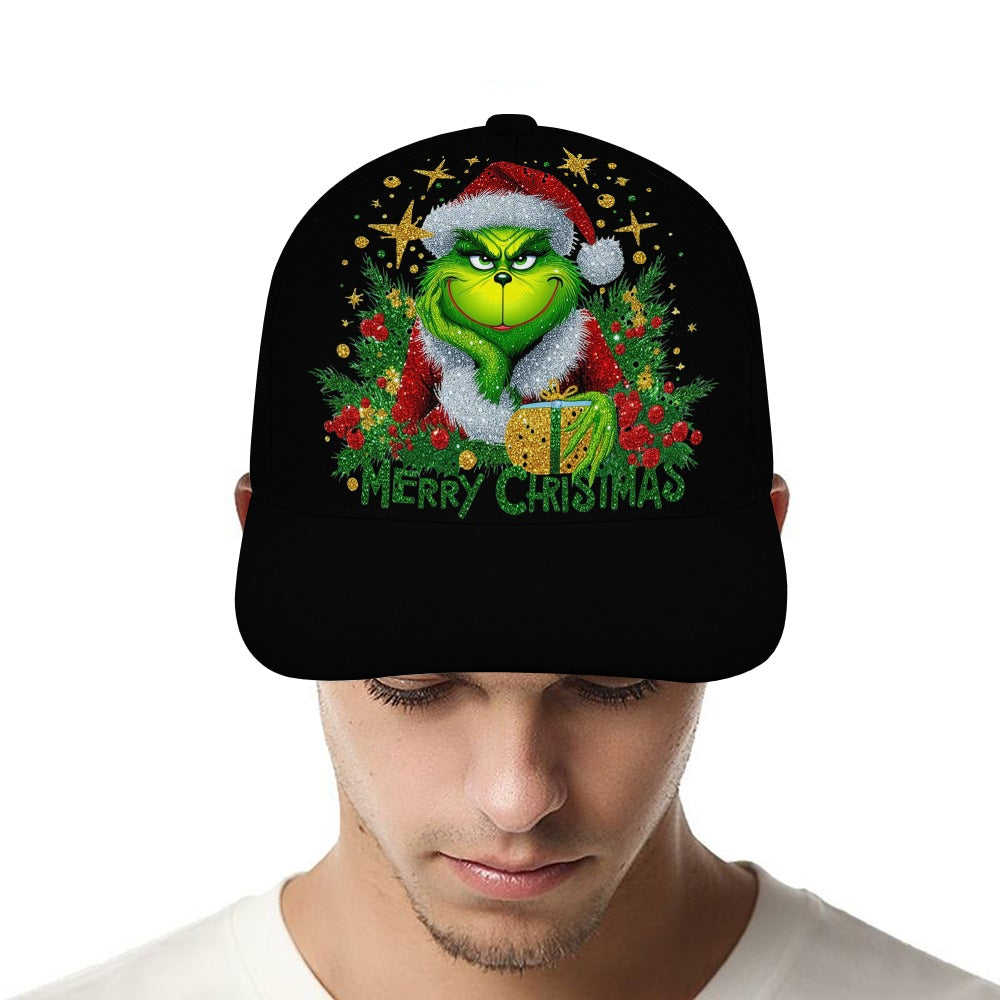 Merry Christmas Grinch Style Baseball Cap #Christmas