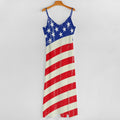 250 Years 4th of July Patriotic Sling Ankle Long Dress