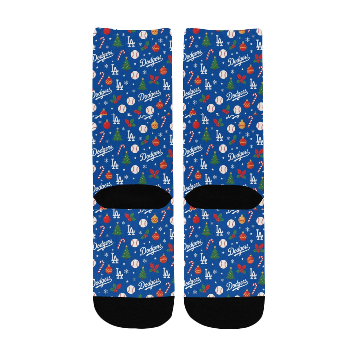 Dodgers Christmas Kid's Custom Socks (Made in USA)