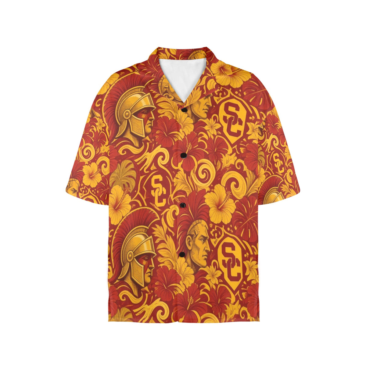 USC Women's All Over Print Hawaiian Shirt （Made in USA Ships to USA Only）
