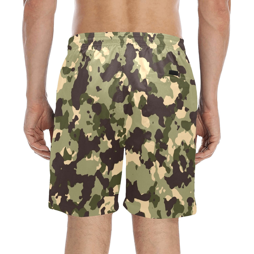 Camouflage Men's Mid-Length Beach Shorts Free Shipping