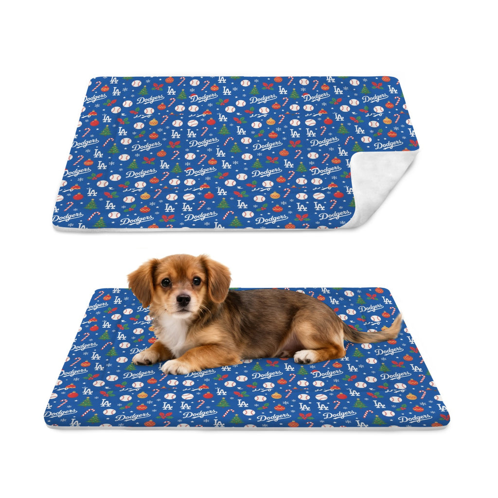 Dodgers Christmas Pet mat 25x18 inches Made in USA