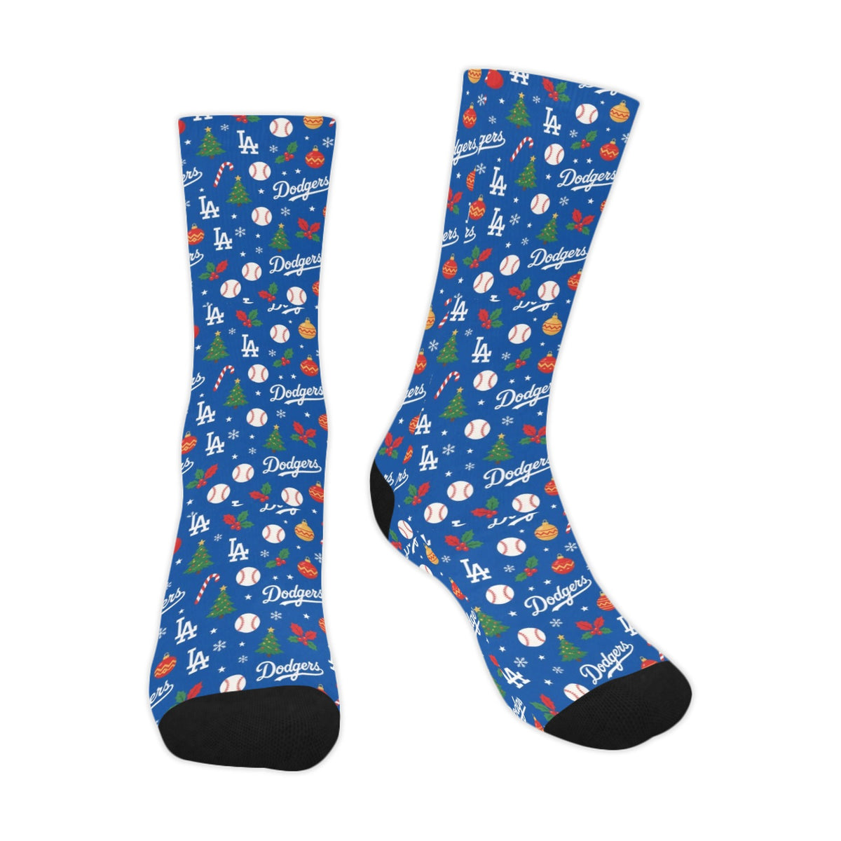 Dodgers Christmas Men's Custom Socks (Made In USA)