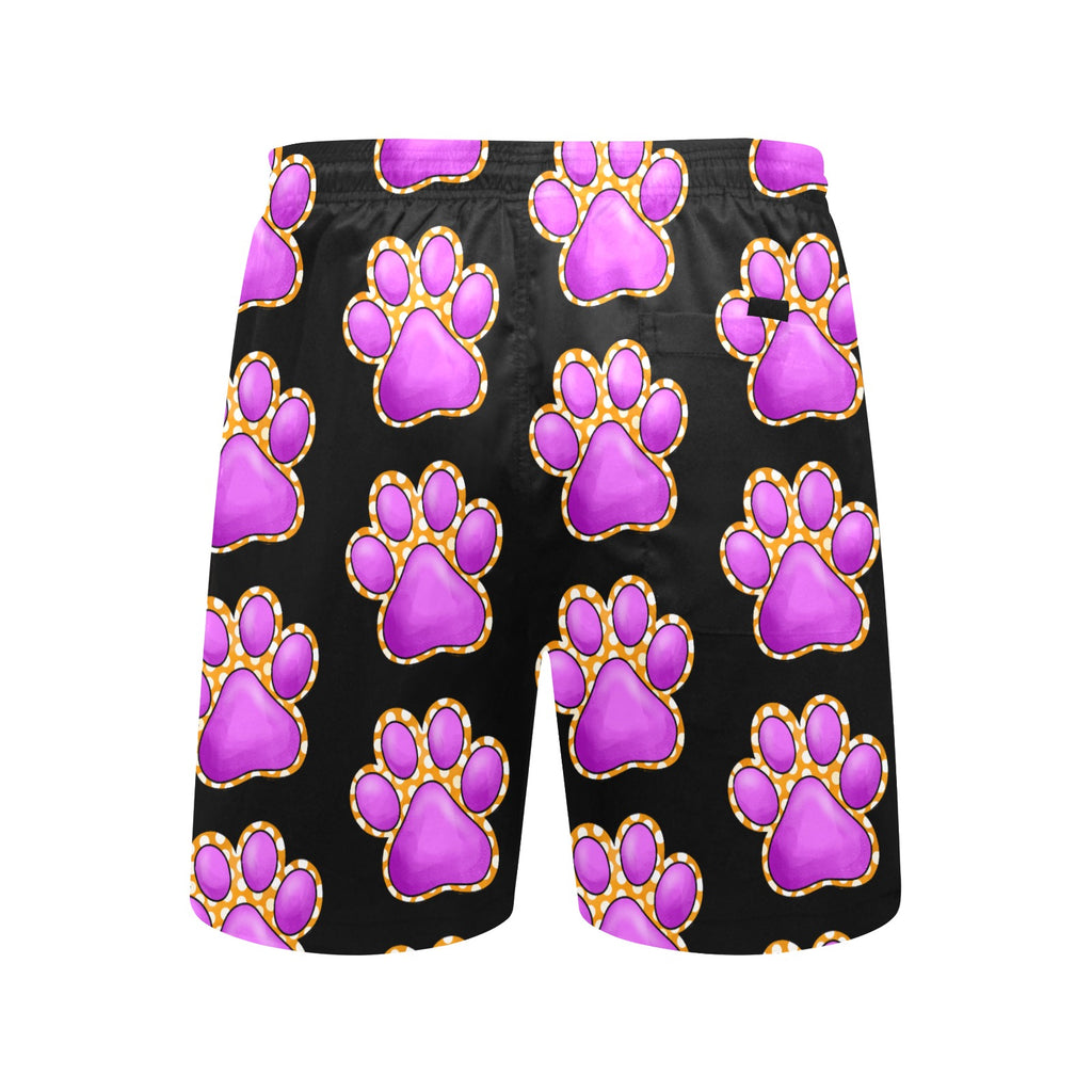 Paw Paw Men's Mid-Length Beach Shorts PetPooPoo.com