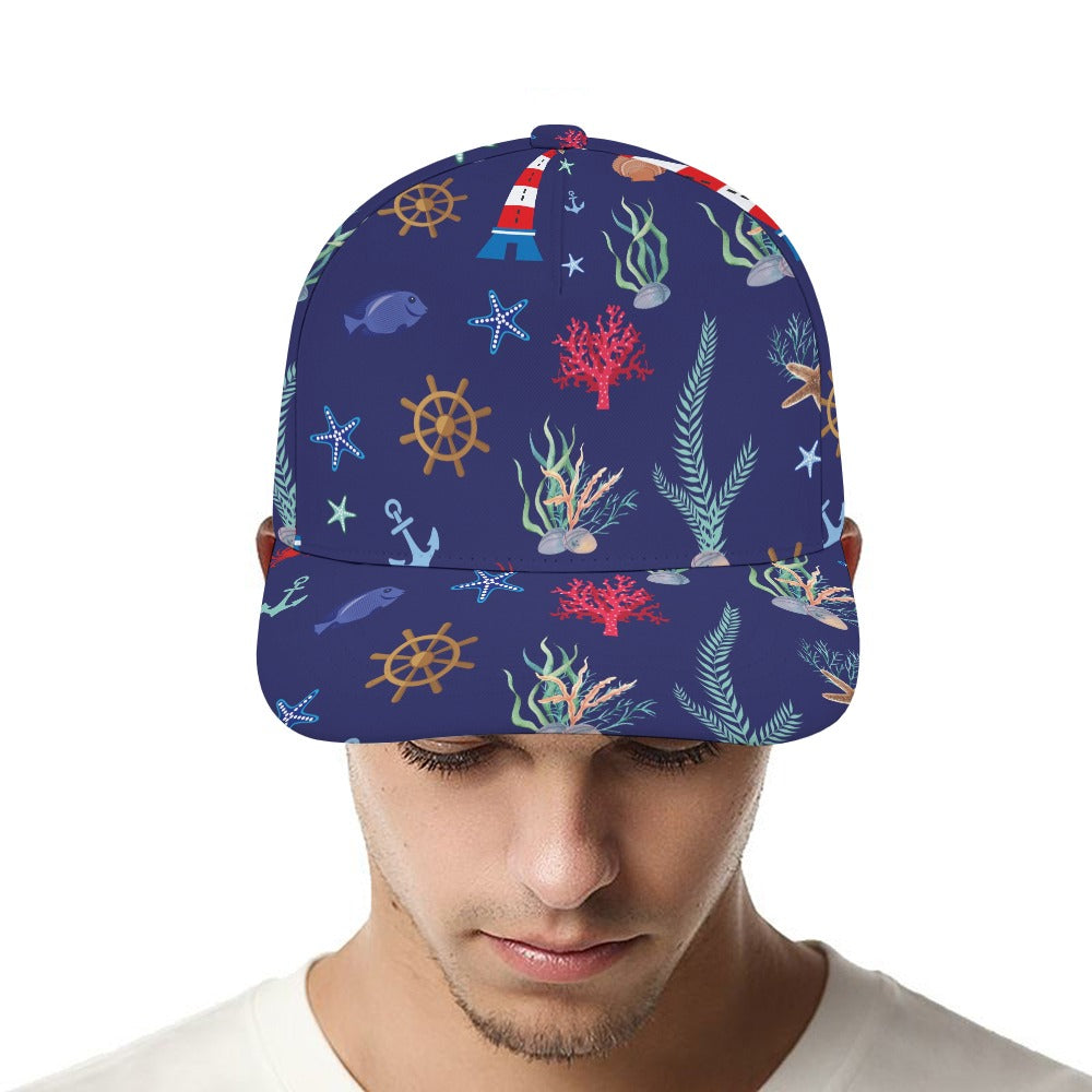 Nautical Ocean Scene Baseball Cap Free Shipping