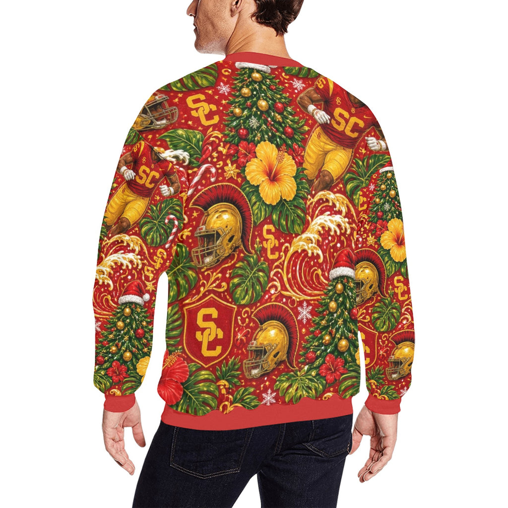 USC Christmas Men's crew neck sweatshirt （Made in USA）