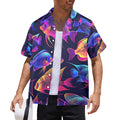 Tropical Fish Men's All Over Print Hawaiian Shirt Made In USA Ships to USA Only