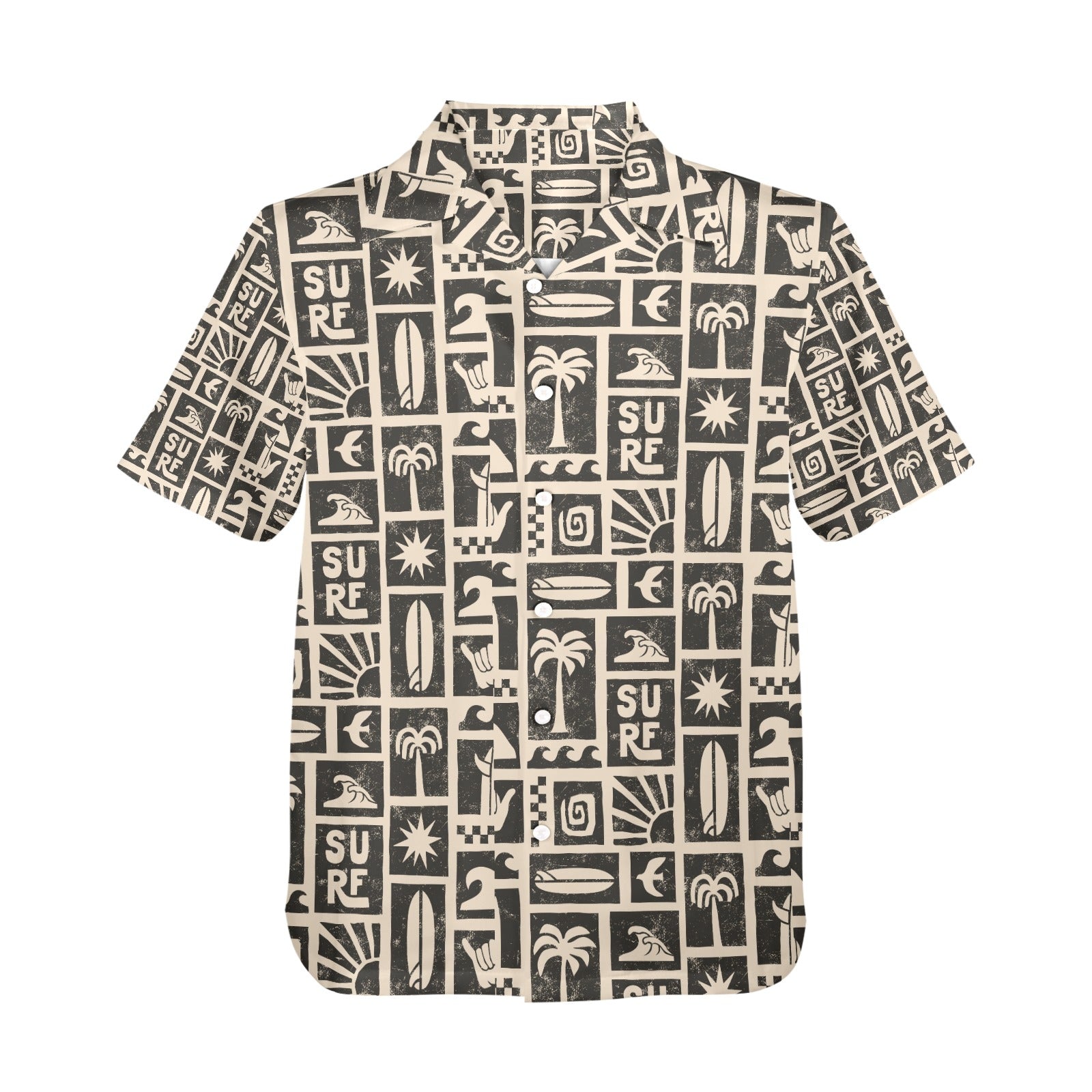 Men's All Over Print Hawaiian Shirt Made In USA Ships to USA Only