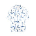 Sailing Away Nautical Women's All Over Print Hawaiian Shirt Made in USA