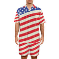 Go USA Men's V-Neck Short Pajama Set (Made in USA，Ships to USA Only)