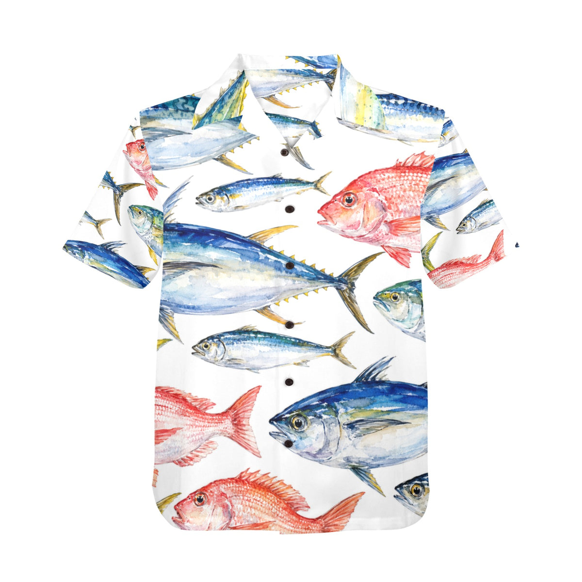 Something's Fishy - With Your Story  Men's All Over Print Hawaiian Shirt Made In USA Ships to USA Only