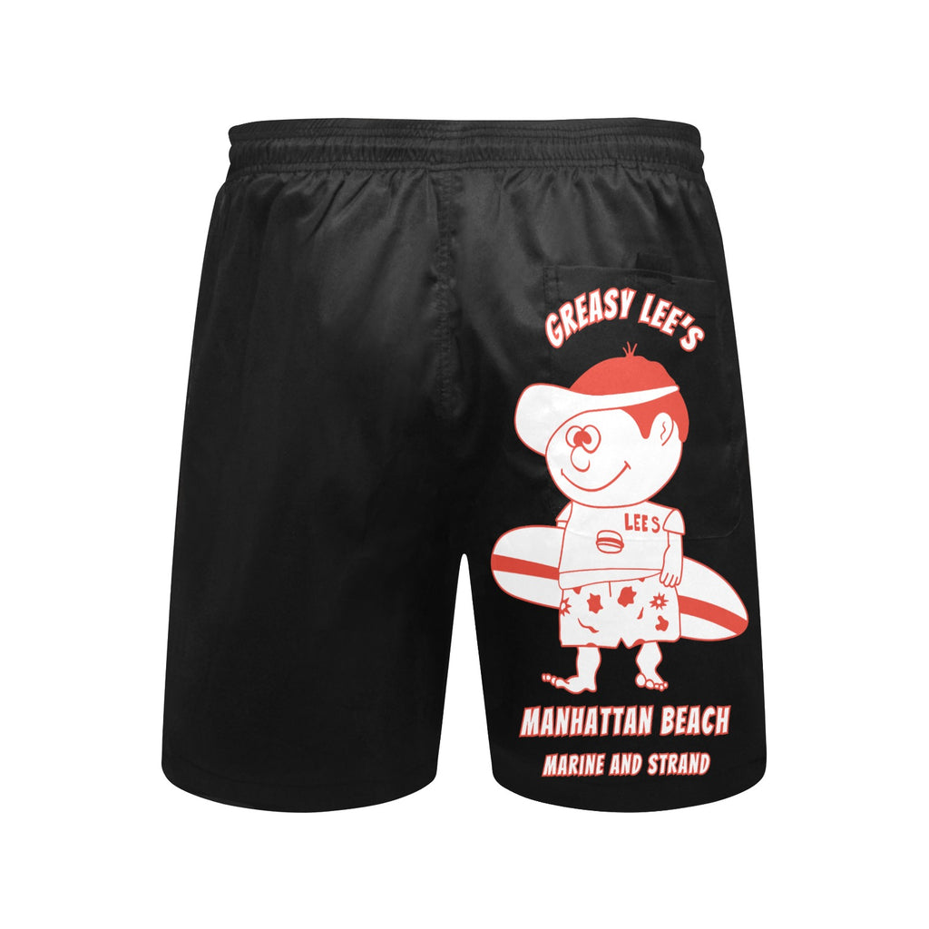 Greasy Lee's Marine and Strand Manhattan Beach Men's Mid-Length Beach Shorts  IYKYK