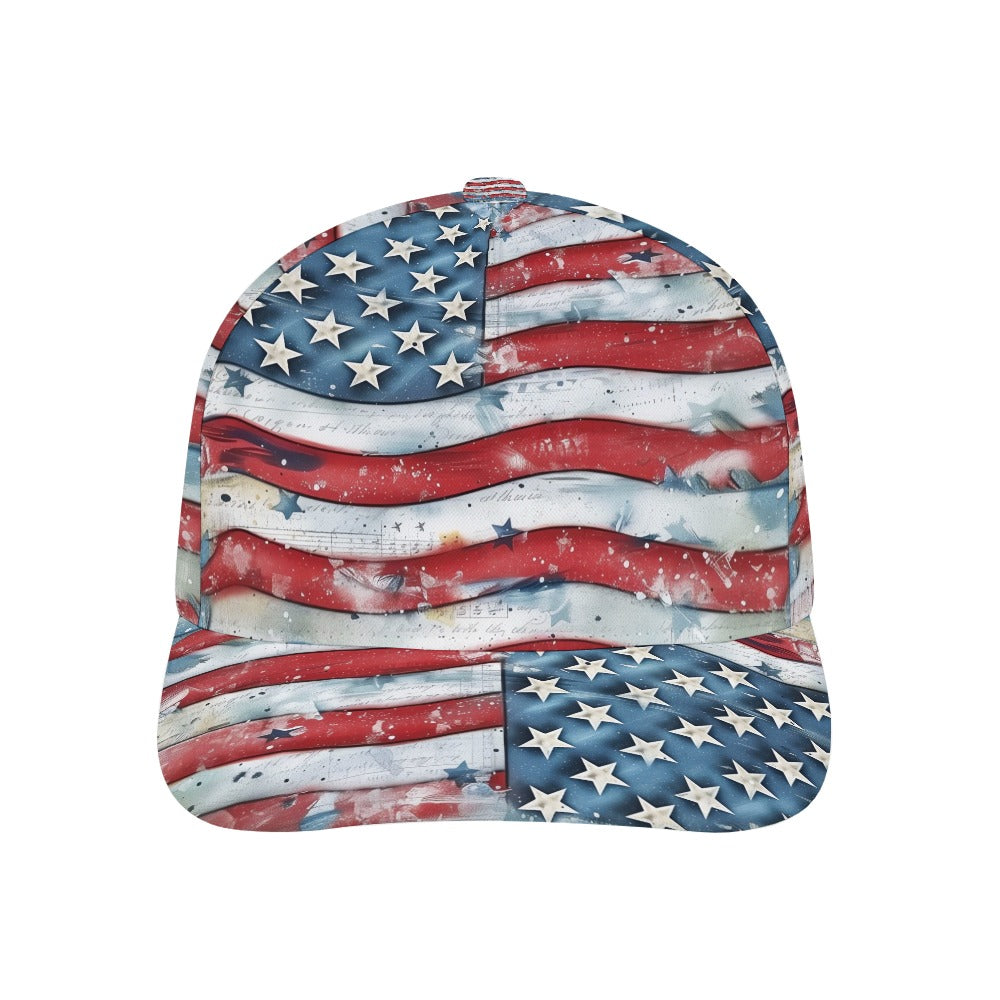 American Flag 1776 - 2026 Old School Baseball Cap  Free Shipping USA