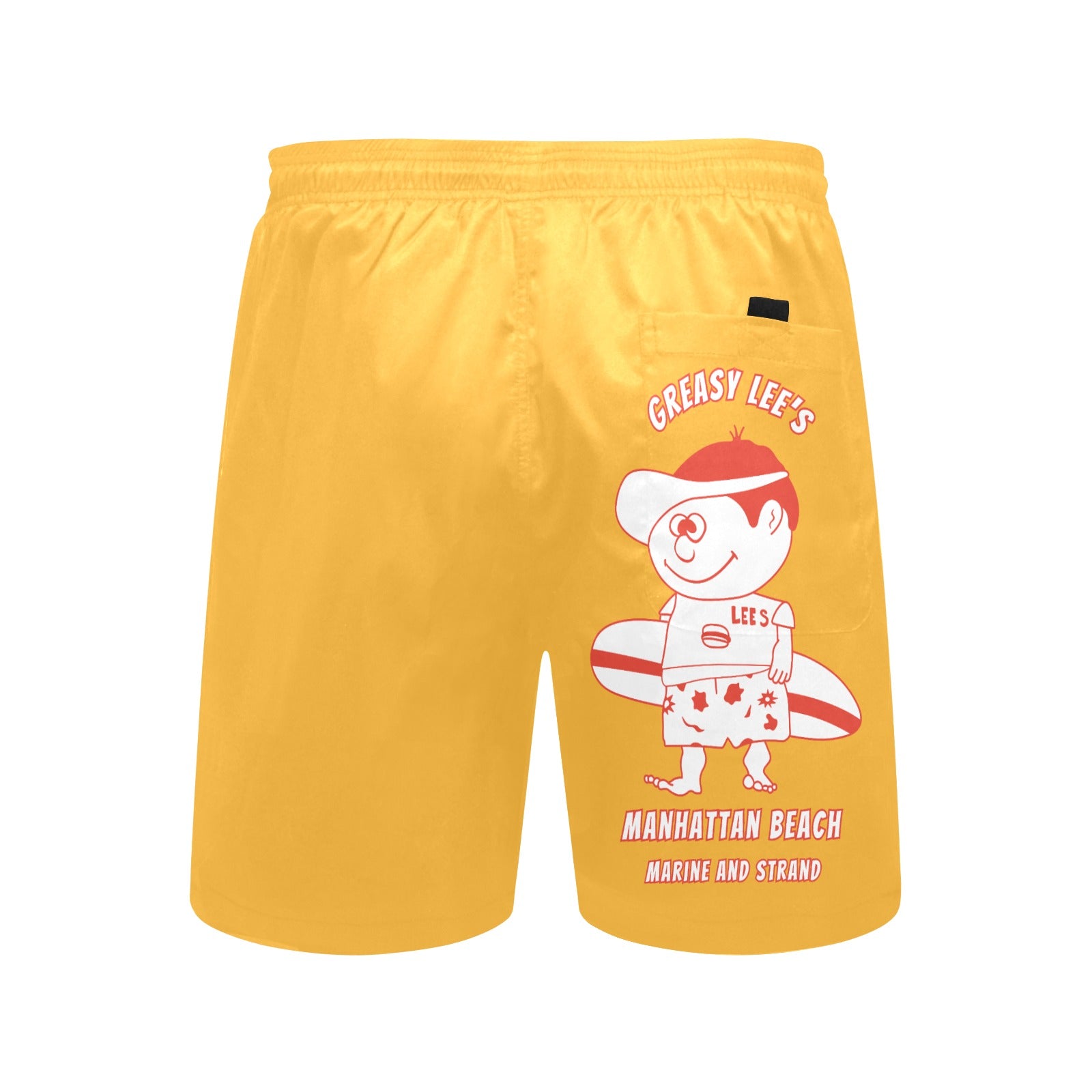 Greasy Lee's Marine and Strand Manhattan Beach IYKYK Men's Mid-Length Beach Shorts