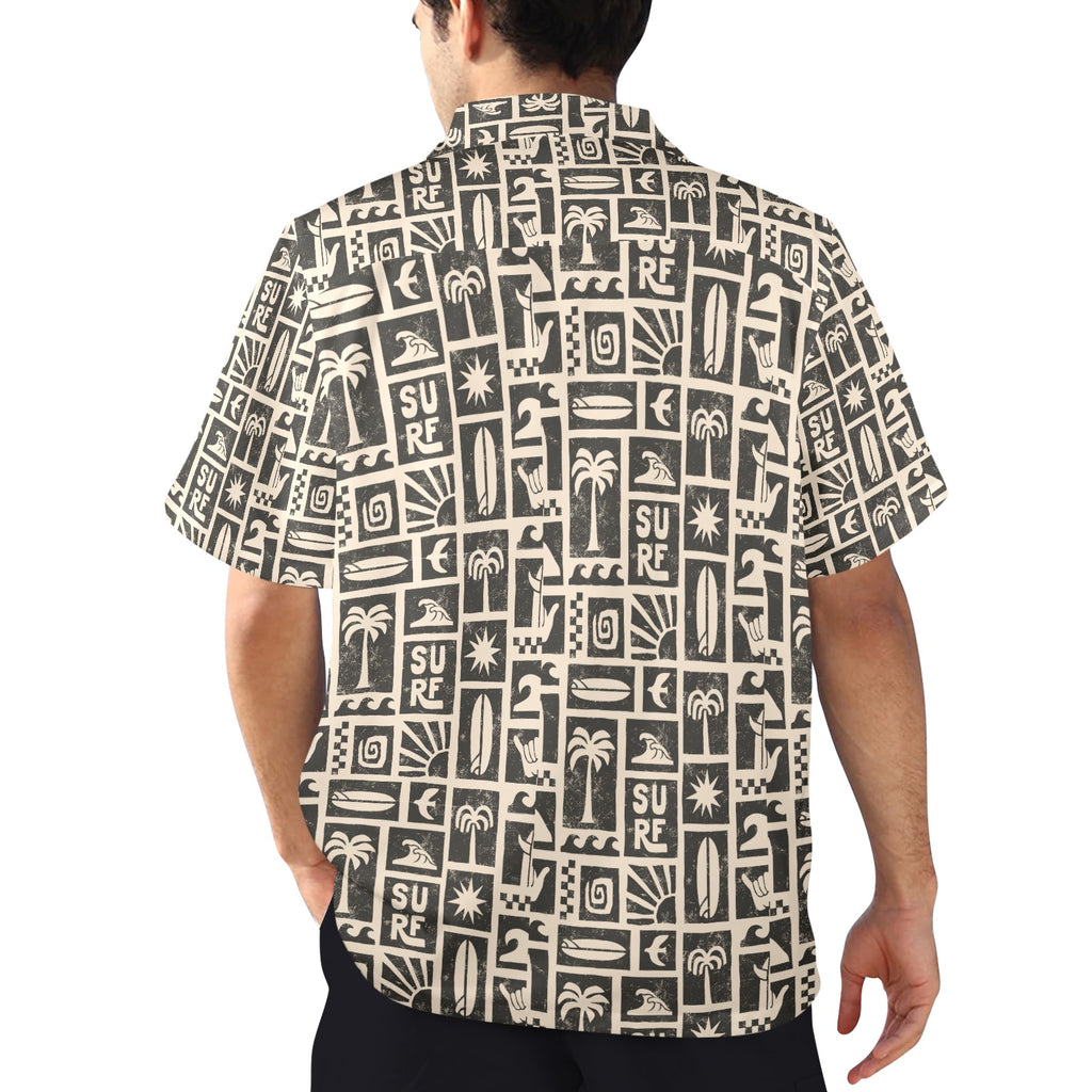 Men's All Over Print Hawaiian Shirt Made In USA Ships to USA Only