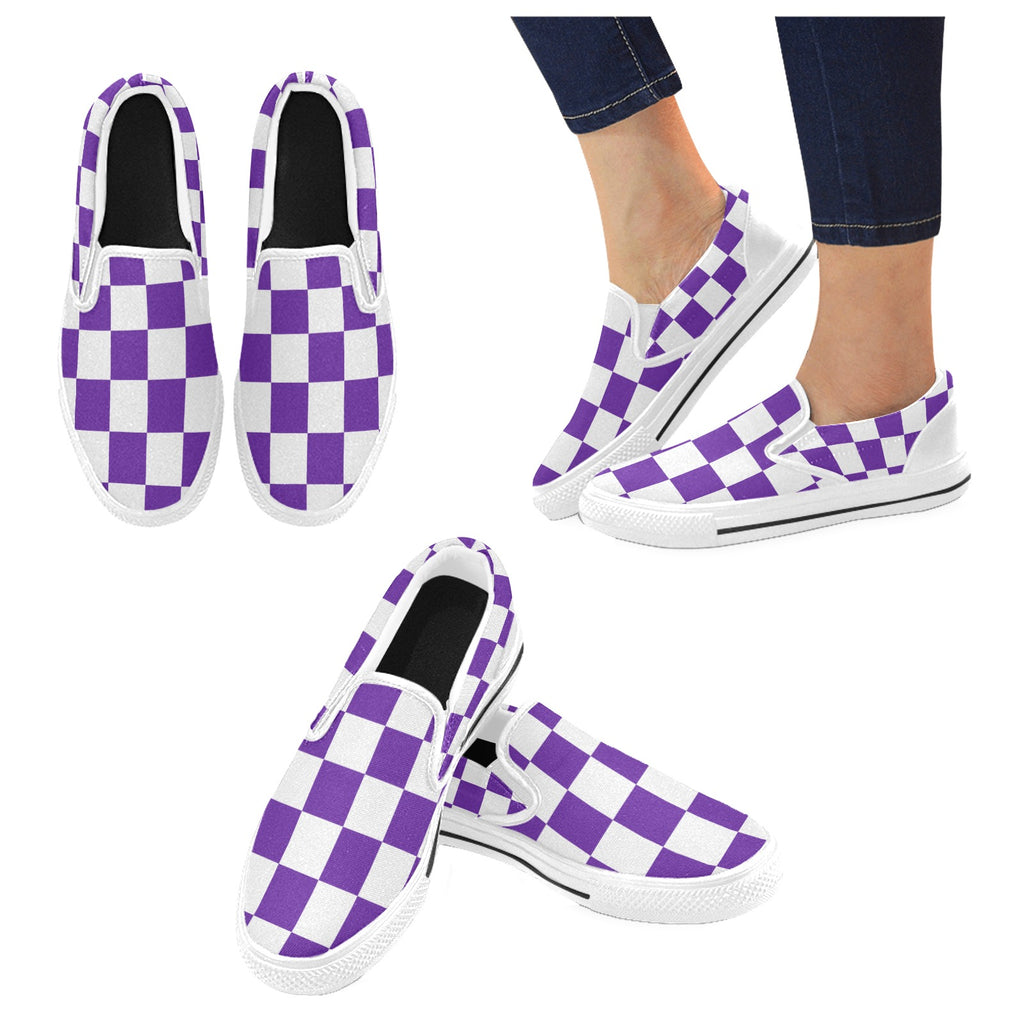 Checkerboard Slip-on Canvas Kid's Shoes (Big Kid)