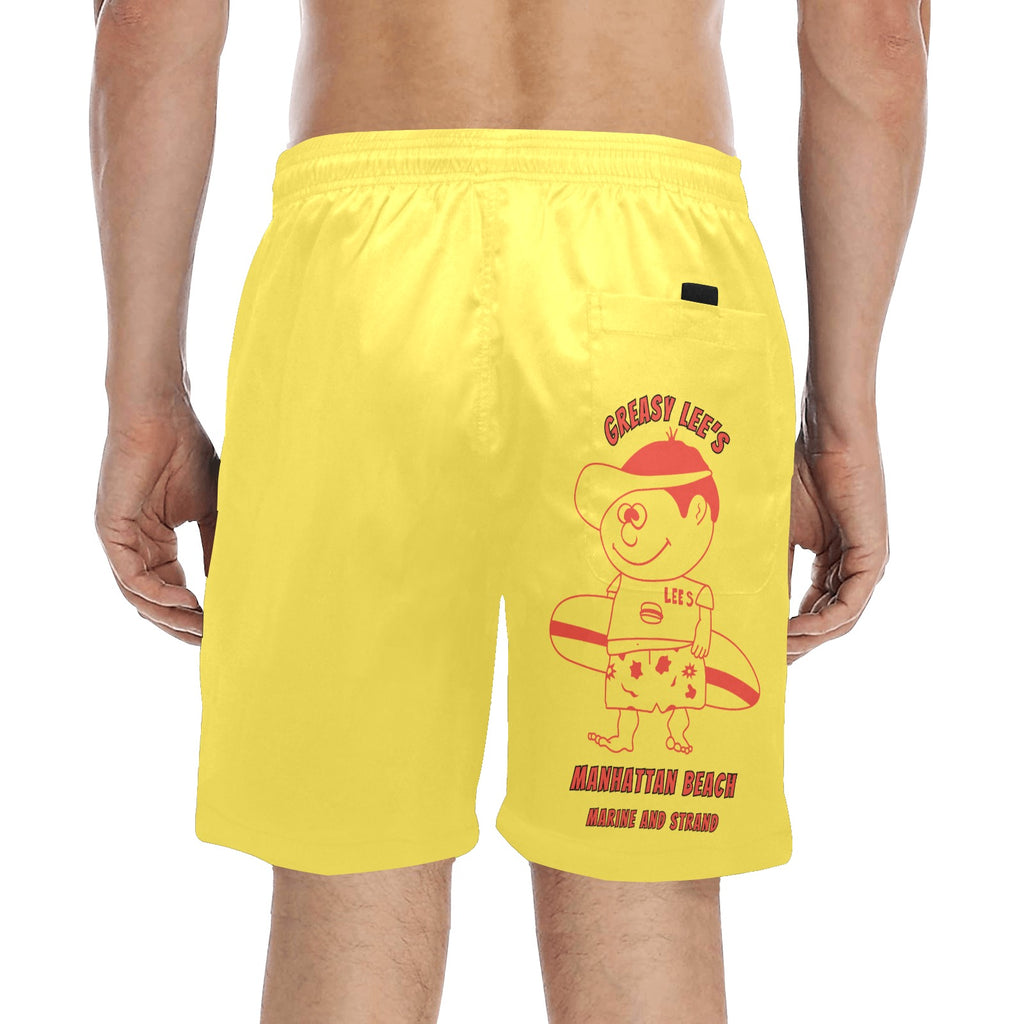 Greasy Lee's Marine Street Manhattan Beach Men's Mid-Length Beach Shorts IYKYK