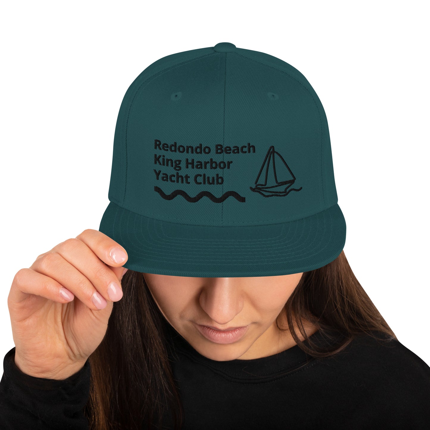 Redondo Beach King Harbor Yacht Club - Mom and Dad and Kids Snapback Hat