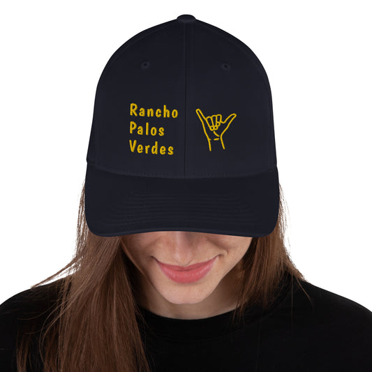 Rancho Palos Verdes - California - 90275 - Structured Twill Cap (Printed Front and Back R.P.V.)