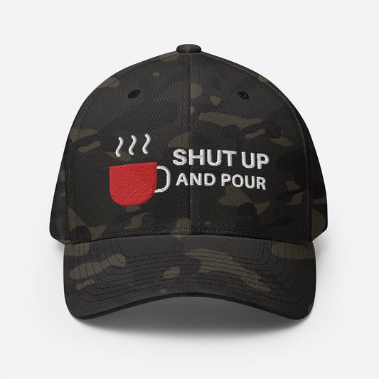 SHUT UP and POUR Coffee Structured Twill Cap