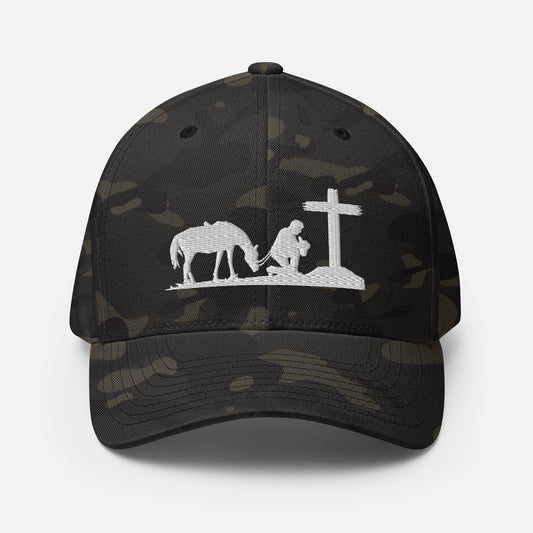 Cowboy Praying to GOD - Structured Twill Cap