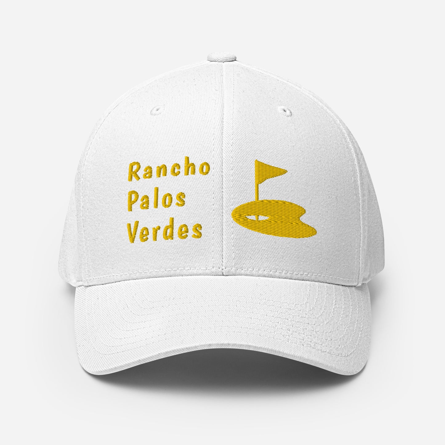 Rancho Palos Verdes - California - 90275 - Structured Twill Cap (Printed Front and Back R.P.V. GOLF)