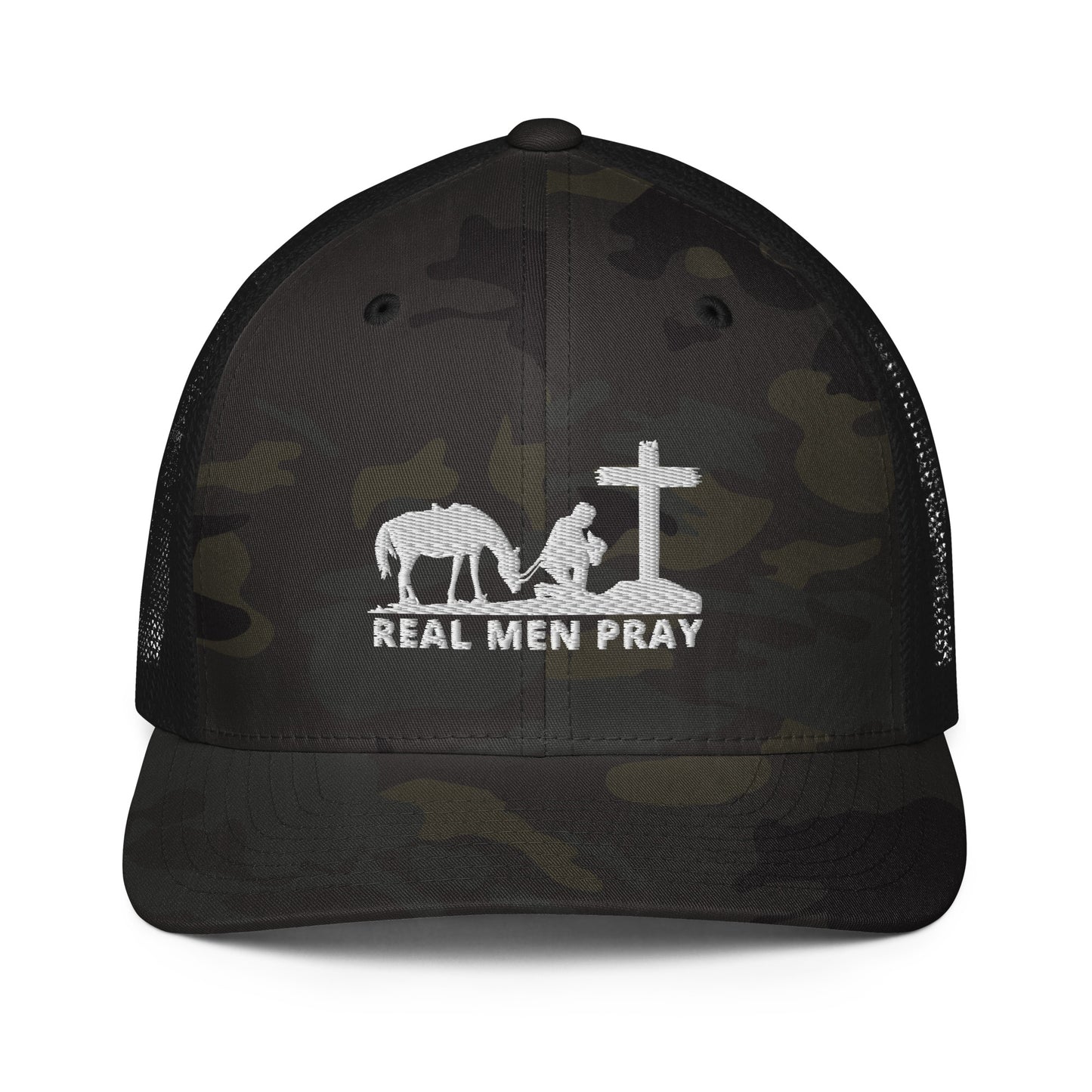Real Men Pray - Closed-back trucker cap