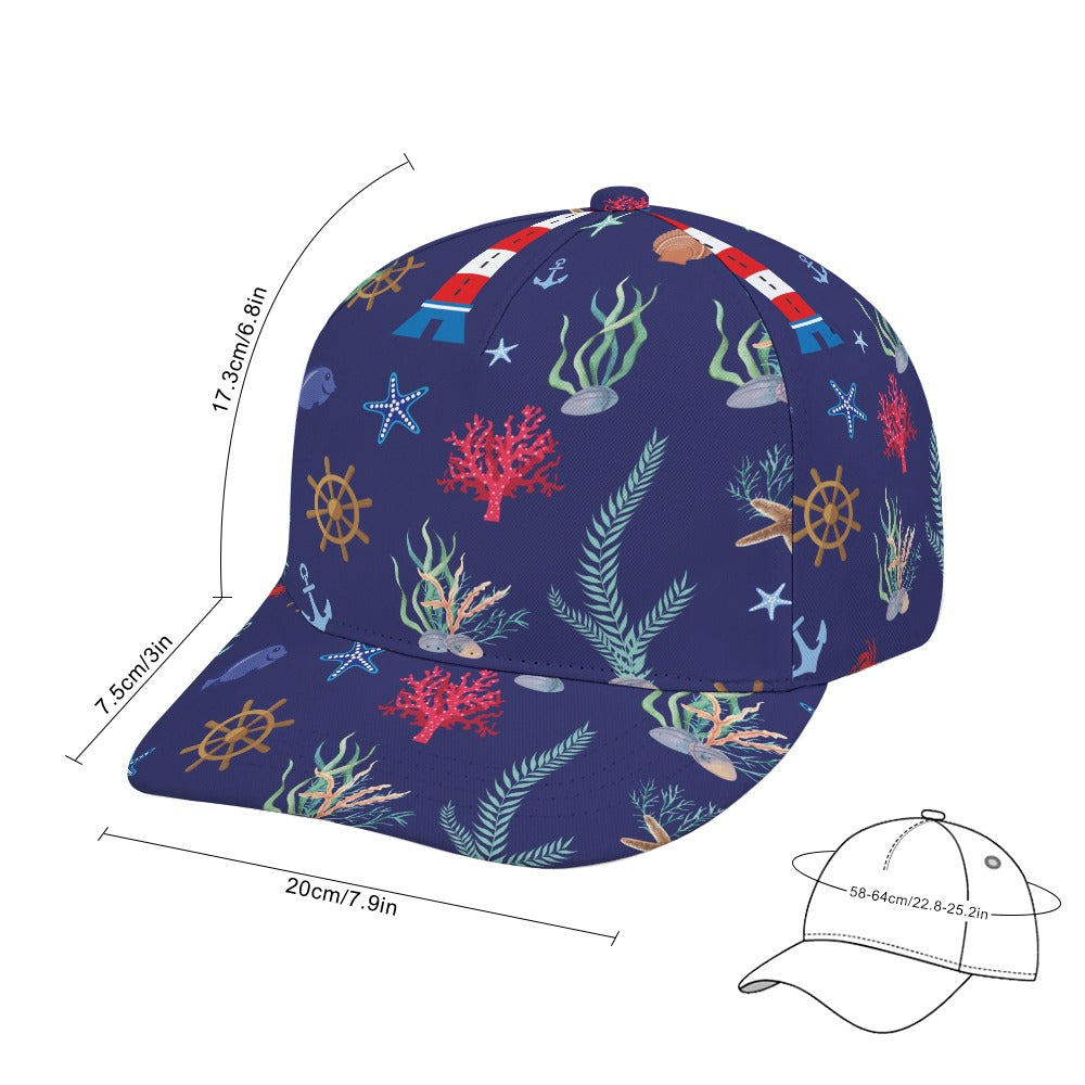 Nautical Ocean Scene Baseball Cap Free Shipping