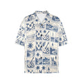 French Bull Dog Nautical Sailing Surf Women's All Over Print Hawaiian Shirt （Made in USA Ships to USA Only）